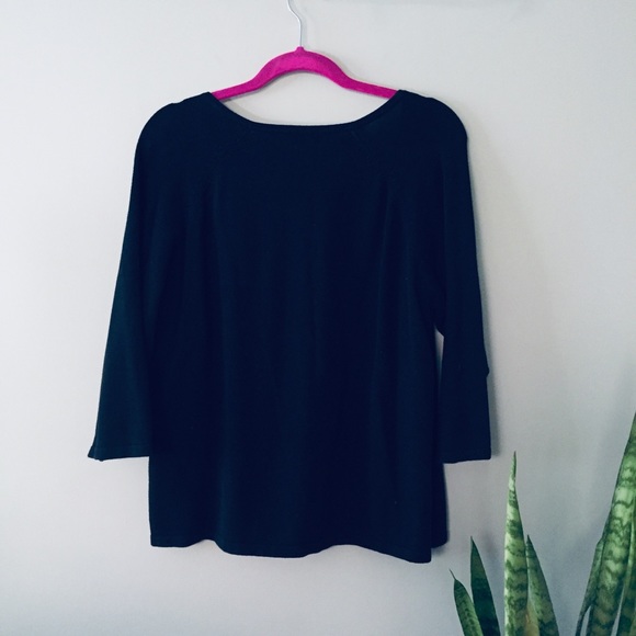 Vintage Urban Works Cozy  3/4 Sleeve V Neck Sweater XL Rayon Cotton - Picture 4 of 4